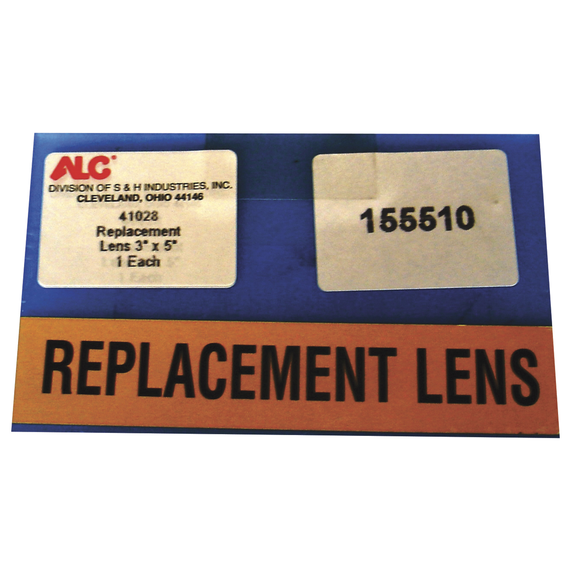 ALC Replacement Lens for Abrasive Blasting Hood, 3in. x 5in., Model# 41028